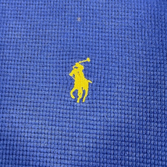 Polo‎ Ralph Lauren Mens XL Blue Long Sleeve Sleepwear Pajama Top Thermal - Picture 7 of 11